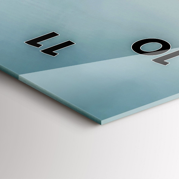 Ceas vertical de perete din sticlă Flamingo suprarealist