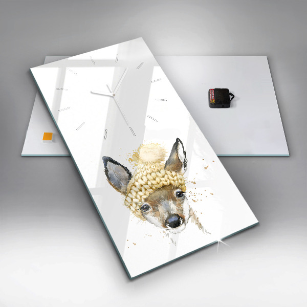 Ceas vertical de perete din sticlă Cerb