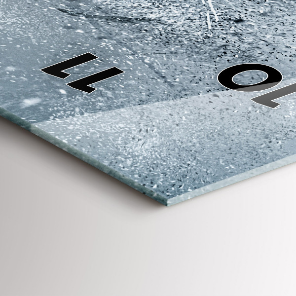 Ceas vertical de perete din sticlă Alergător