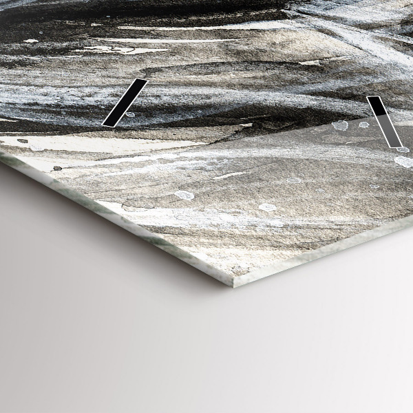 Ceas vertical de perete din sticlă Portret pictat