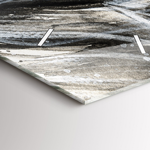 Ceas vertical de perete din sticlă Portret pictat