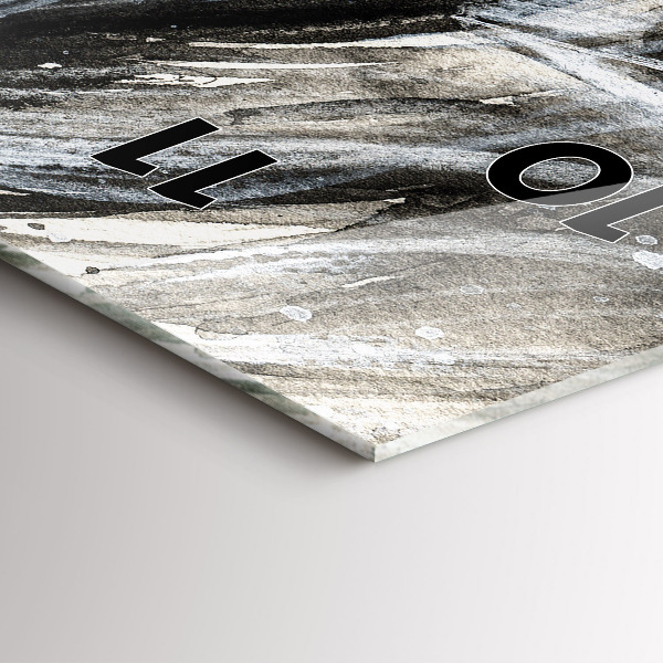 Ceas vertical de perete din sticlă Portret pictat