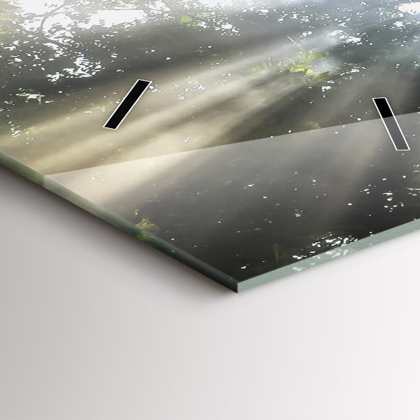 Ceas vertical de perete din sticlă Elefant în junglă