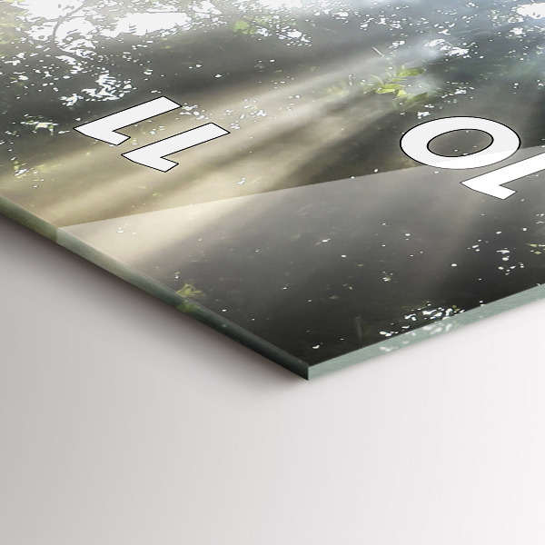 Ceas vertical de perete din sticlă Elefant în junglă