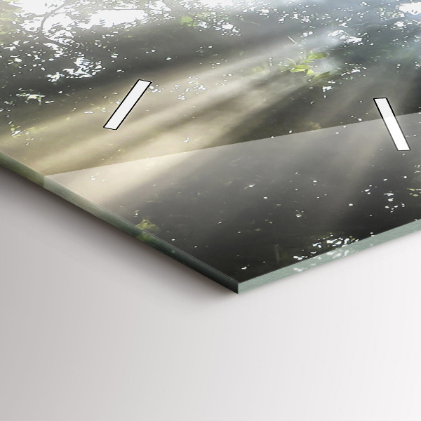 Ceas vertical de perete din sticlă Elefant în junglă