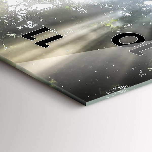 Ceas vertical de perete din sticlă Elefant în junglă