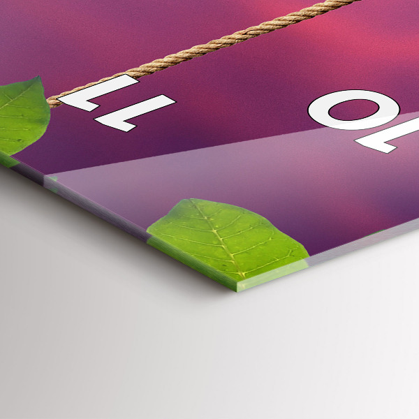 Ceas vertical de perete din sticlă Casă pentru păsări