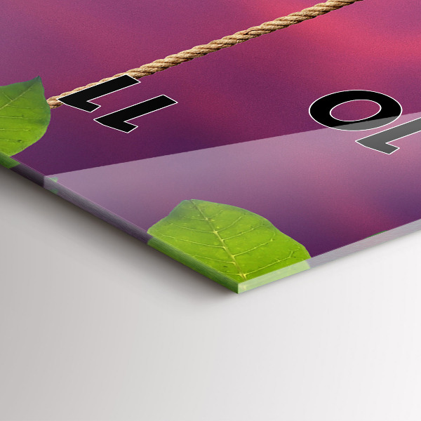 Ceas vertical de perete din sticlă Casă pentru păsări