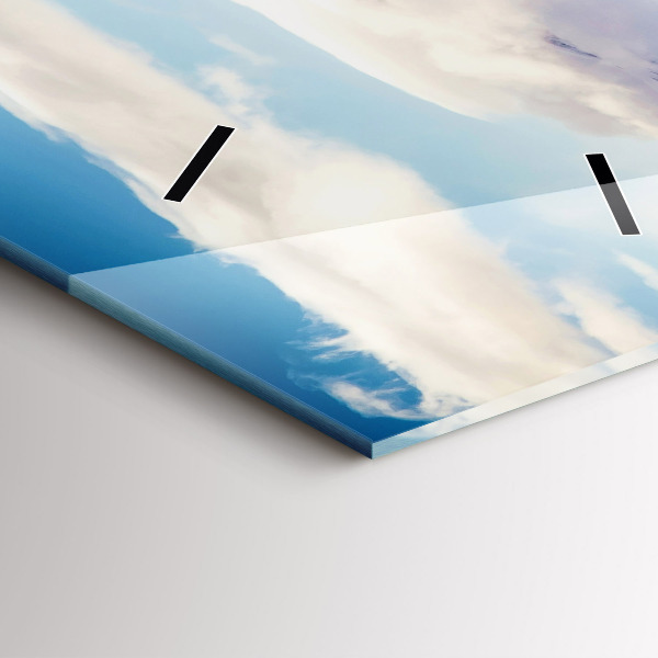 Ceas vertical de perete din sticlă Vedere la lac