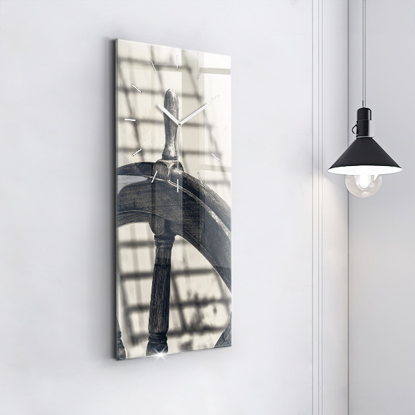 Ceas vertical de perete din sticlă Nava veche