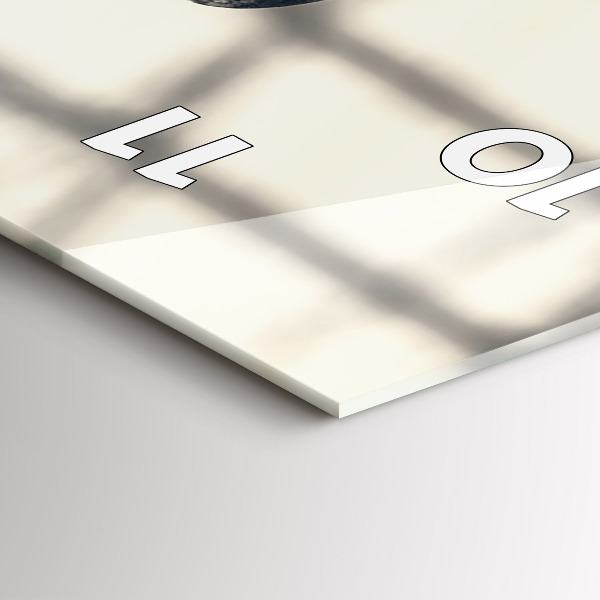 Ceas vertical de perete din sticlă Nava veche