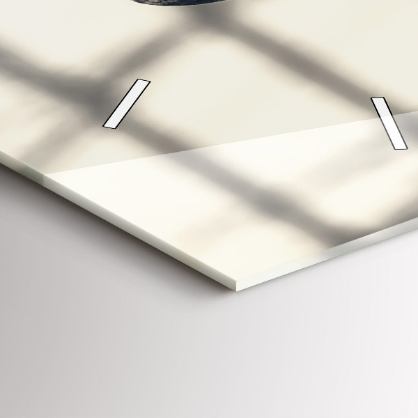 Ceas vertical de perete din sticlă Nava veche