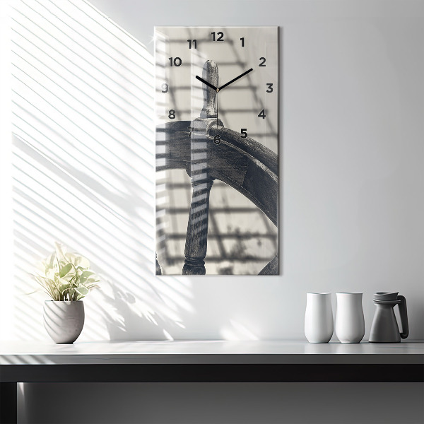 Ceas vertical de perete din sticlă Nava veche