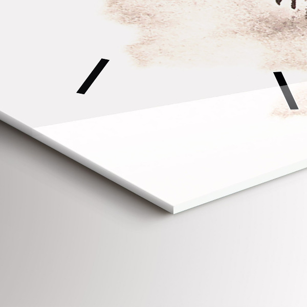 Ceas vertical de perete din sticlă Cai în galop