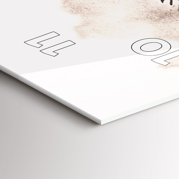 Ceas vertical de perete din sticlă Cai în galop