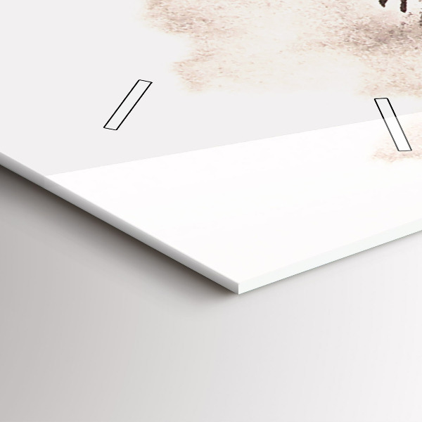 Ceas vertical de perete din sticlă Cai în galop