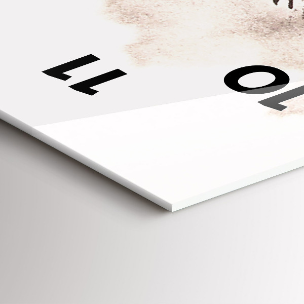 Ceas vertical de perete din sticlă Cai în galop