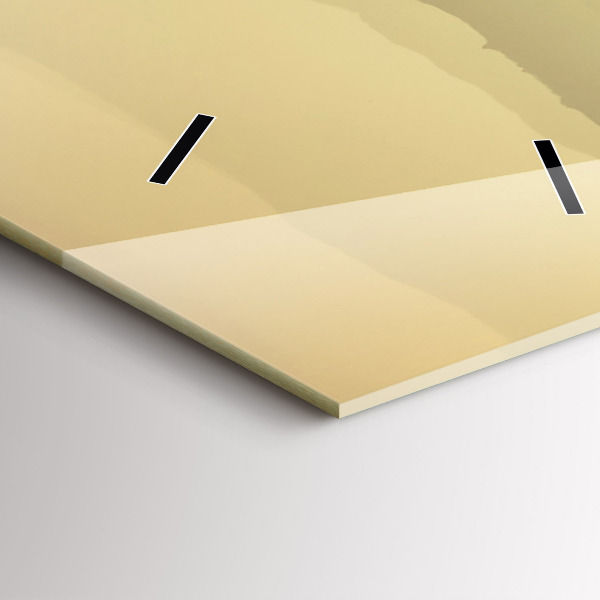 Ceas vertical de perete din sticlă Pârtii de munți încețoși