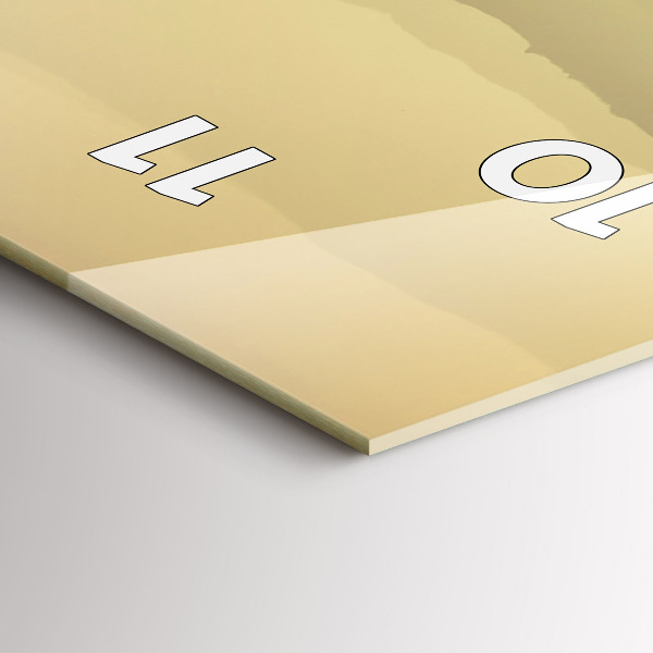 Ceas vertical de perete din sticlă Pârtii de munți încețoși