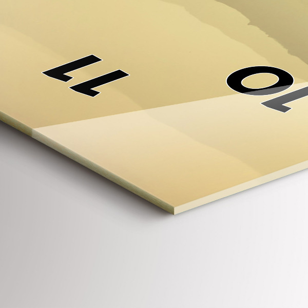 Ceas vertical de perete din sticlă Pârtii de munți încețoși