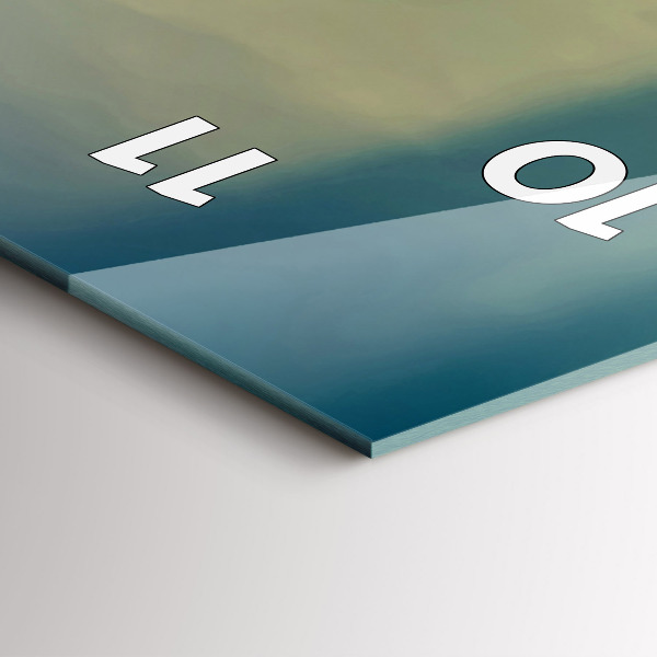 Ceas vertical de perete din sticlă Far pe apă