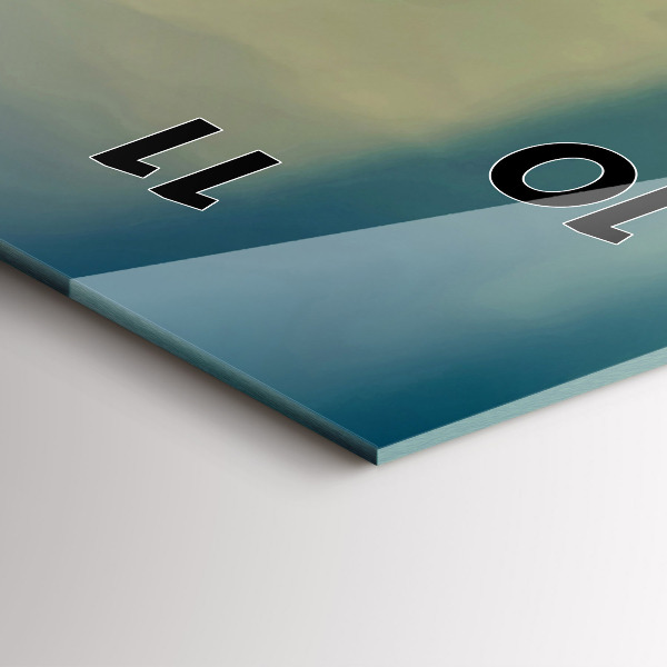 Ceas vertical de perete din sticlă Far pe apă