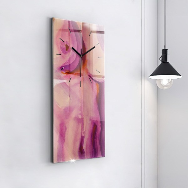 Ceas vertical de perete din sticlă Pictura Femei