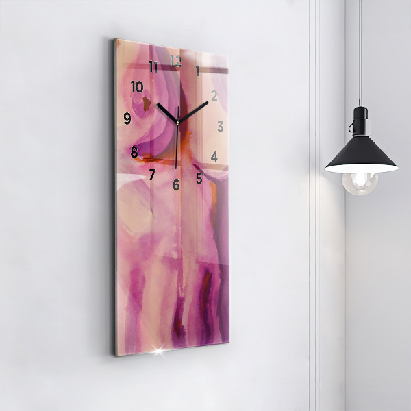 Ceas vertical de perete din sticlă Pictura Femei