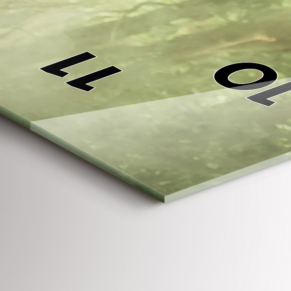 Ceas vertical de perete din sticlă Copii care conduc un elefant