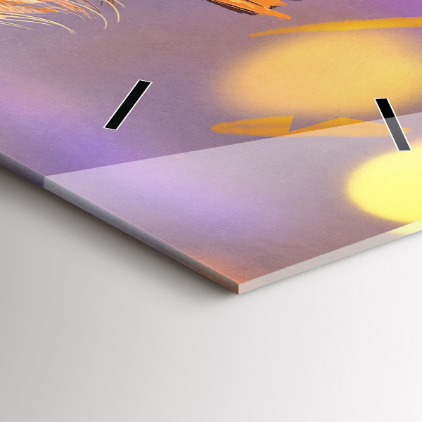 Ceas vertical de perete din sticlă Cavaler cu o sabie