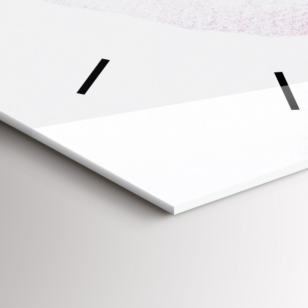 Ceas vertical de perete din sticlă Flori uscate de mac