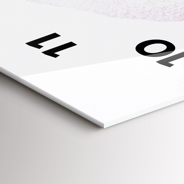 Ceas vertical de perete din sticlă Flori uscate de mac