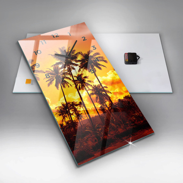 Ceas vertical de perete din sticlă Thailanda plaja Klong Prao