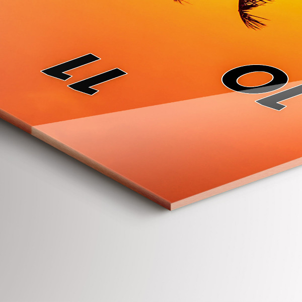 Ceas vertical de perete din sticlă Thailanda plaja Klong Prao