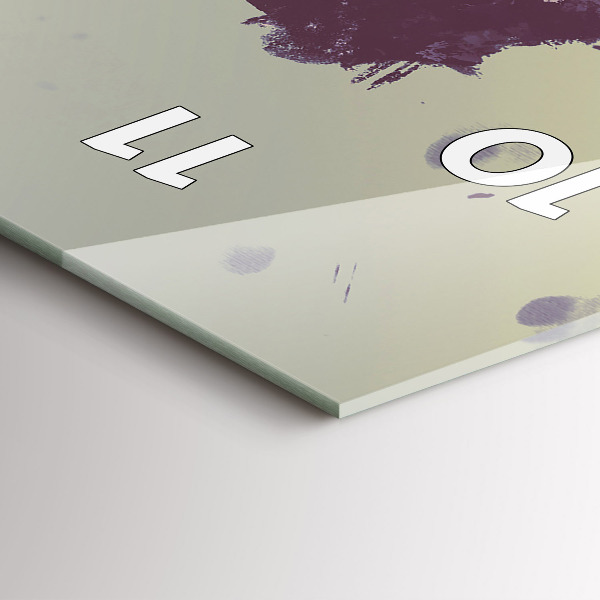 Ceas vertical de perete din sticlă Zombi noaptea - Halloween