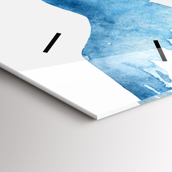 Ceas vertical de perete din sticlă Păsări albastre zburătoare