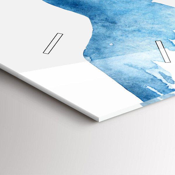 Ceas vertical de perete din sticlă Păsări albastre zburătoare