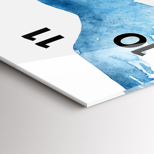 Ceas vertical de perete din sticlă Păsări albastre zburătoare