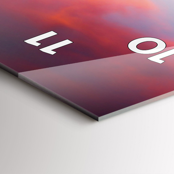 Ceas vertical de perete din sticlă Lacul Stellisee Matterhorn