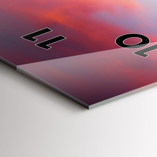 Ceas vertical de perete din sticlă Lacul Stellisee Matterhorn