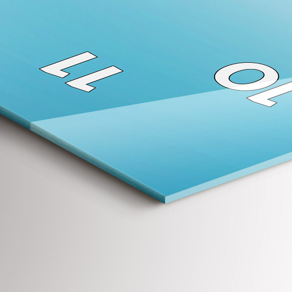 Ceas vertical de perete din sticlă Insulă zburătoare