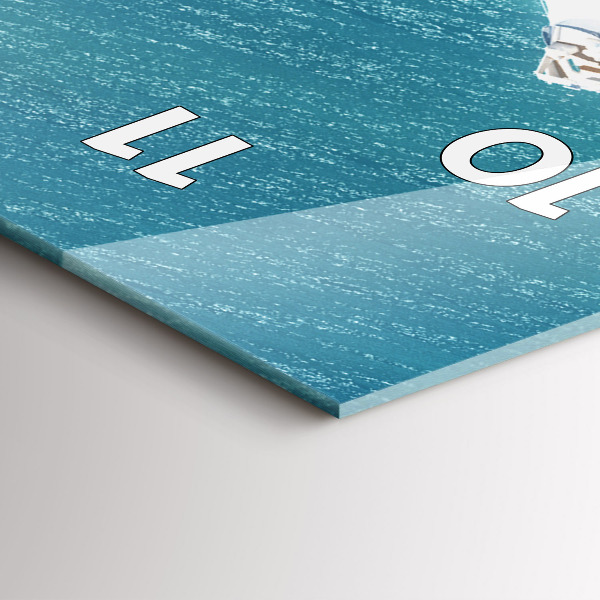 Ceas vertical de perete din sticlă Insula Inimii