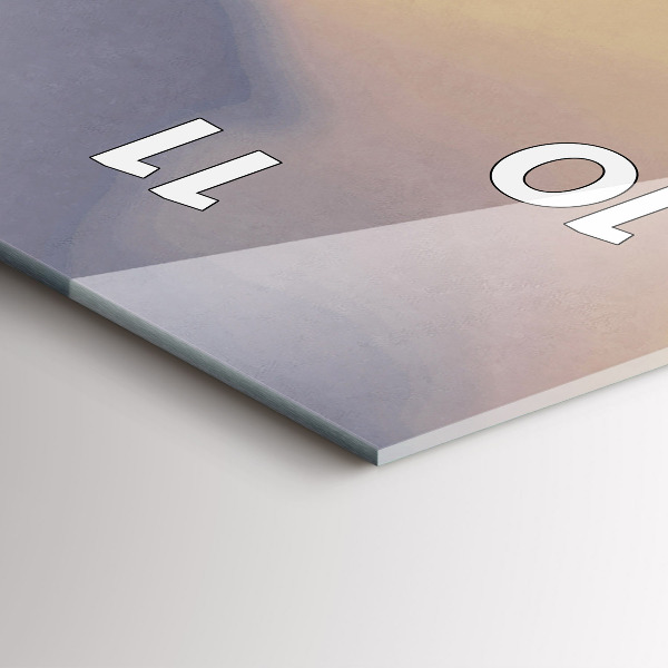 Ceas vertical de perete din sticlă Omul pe podul vechi