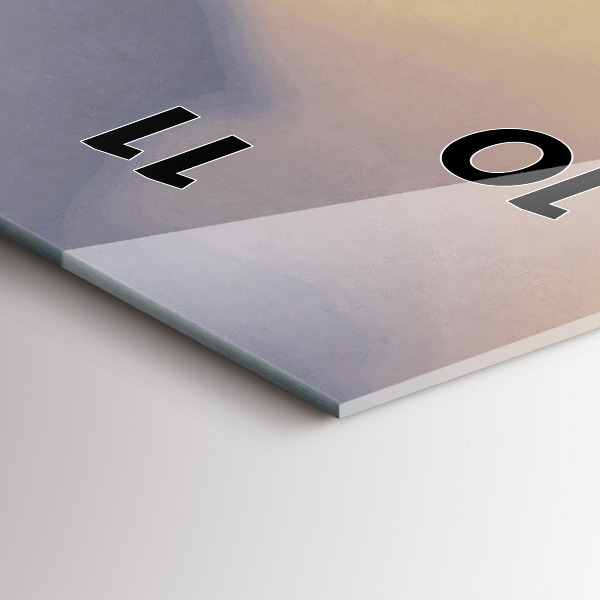 Ceas vertical de perete din sticlă Omul pe podul vechi