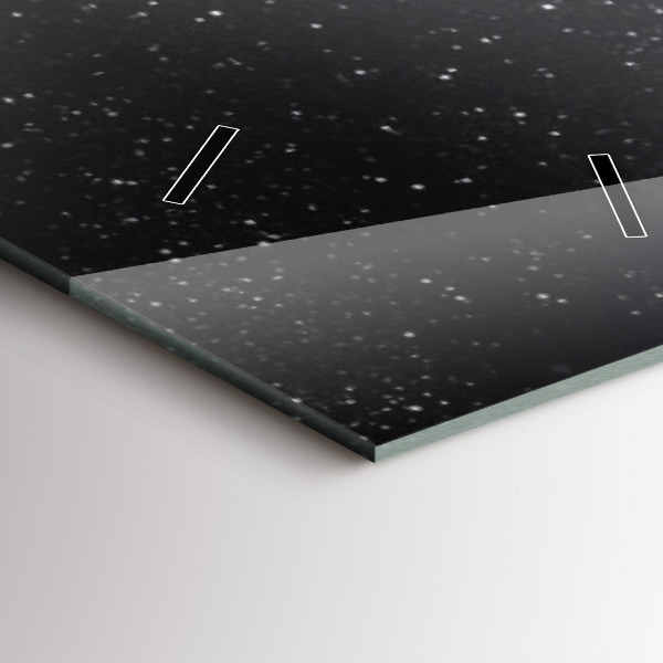 Ceas vertical de perete din sticlă Spațiul și planetele