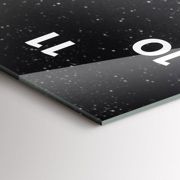 Ceas vertical de perete din sticlă Spațiul și planetele