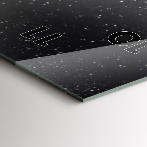 Ceas vertical de perete din sticlă Spațiul și planetele