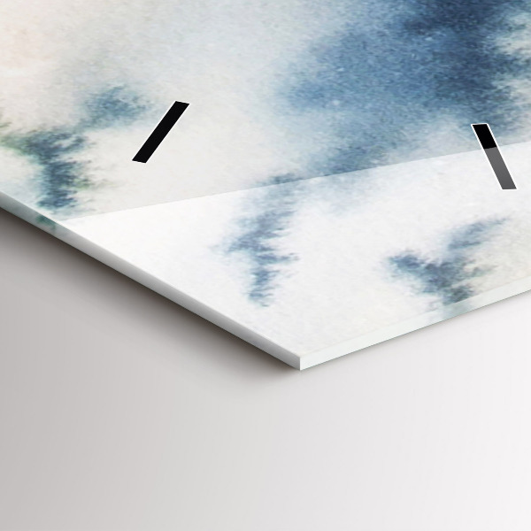 Ceas vertical de perete din sticlă Pescar pe lac