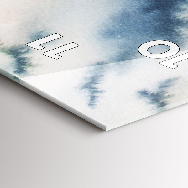 Ceas vertical de perete din sticlă Pescar pe lac