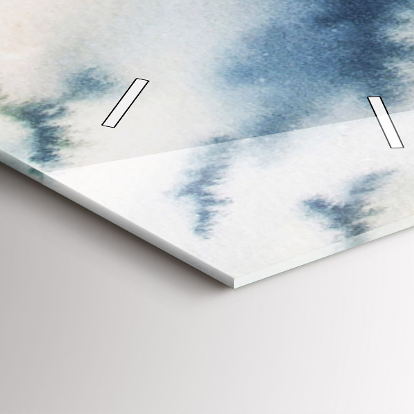 Ceas vertical de perete din sticlă Pescar pe lac